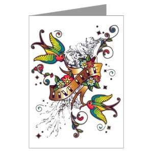  Greeting Card Live Free Birds   Peace Symbol Sign 