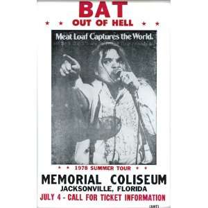  Meatloaf Bat Out of Hell 14 X 22 Vintage Style Concert 