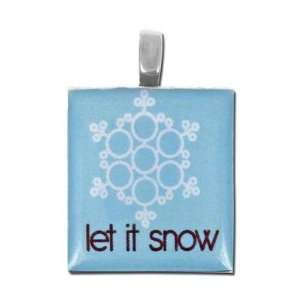  19mm Let it Snow Scrabble® Tile Pendant Arts, Crafts 