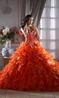 Orange Quinceanera Dress Formal Prom Ball Gown  
