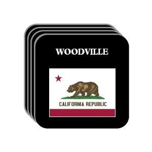  US State Flag   WOODVILLE, California (CA) Set of 4 Mini 