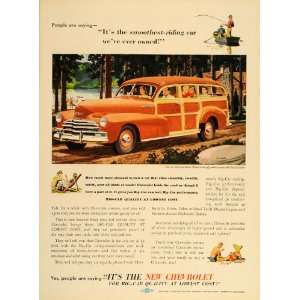 1947 Ad Chevrolet Station Wagon Woodie Auto Chevy Car   Original Print 