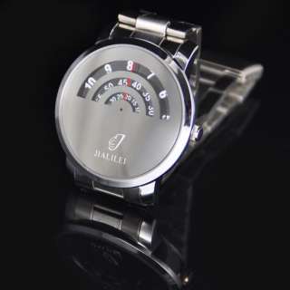 Mens Semi Round Dial Mens Women Quartz Sport Luxury Wristwatch 