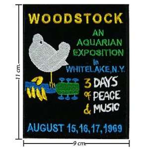  3pcs Woodstock Music Band Logo I Embroidered Iron on 