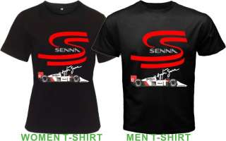 New Ayrton Senna F1 Formula One Legend Black T shirt  