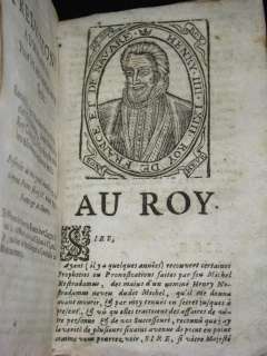 1680 Antique French Vellum Book ~ NOSTRADAMUS Propheties RARE 