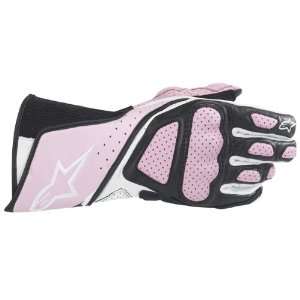   Stella Womens SP 8 Leather Motorcycle Gloves Pink Automotive