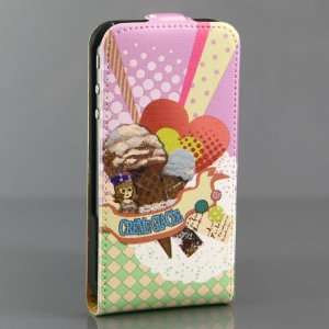  Cute Ice Cream Pattern Leather Case / Cover / Skin / Shell 