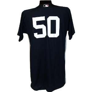 Larry Bowa #50 2007 Yankees Game Issued Road Batting Practice Jersey 