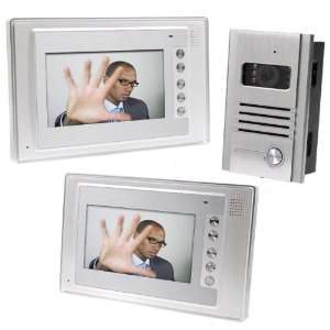  7 Inch Video Door Phone Doorbell Intercom Kit 1 camera 2 