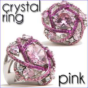 Swarovski Flower Crystal Ring Size 6 9 Ladies Womens Fashion Jewelry 