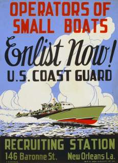World War 2 U.S U S Coast Boat Guard Vintage Posters  
