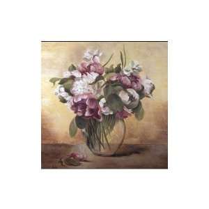  Peonies in A Glass Vase    Print