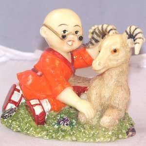  Year of the Ram Buddha Boy Figurine 