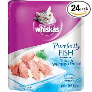 Whiskas Purrfectly Fish Tuna & Whitefish Entree in Natural Juices Food 