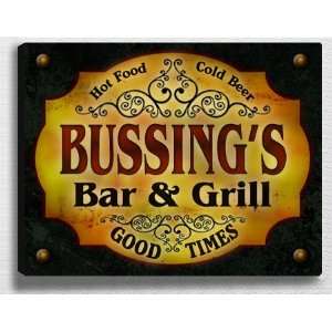  Bussings Bar & Grill 14 x 11 Collectible Stretched 