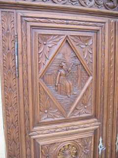 8048   French Armoire from Brittany   made in France circa 1880s of 