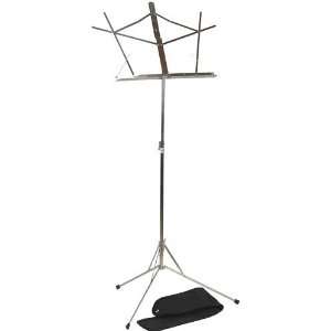  Belmonte 1050NB 2 Piece Wire Music Stand with Bag, Nickel 