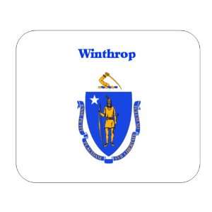  US State Flag   Winthrop, Massachusetts (MA) Mouse Pad 