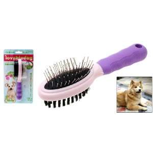   Como Purple Brush Pet Dog Grooming Shedding Brush Comb