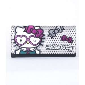   Hello Kitty Heart Glasses Winking Trifold Wallet 