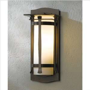   Outdoor Wall Sconce Finish Black, Shade Color Opal