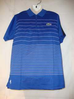 Lacoste SS Super Dry Striped Polo  Large  Blue/White/Black  