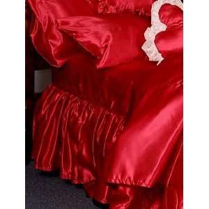   Custom Made, Bed Skirt of Acetate Bridal Satin