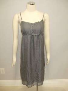 NWT $290 Jenny Han  Gray Lace Trim Dress Sz L  