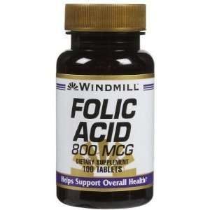  Windmill  Folic Acid, 800mcg, 100 Tablets Health 