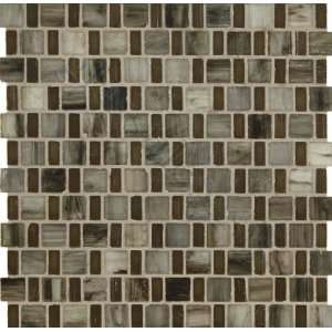 Dark River 1 x 1 Brown Pool Frosted Glass Tile   17477 