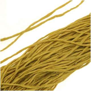 Silk Fabric String 2mm Mustard Yellow 42 Inch Strand (1  