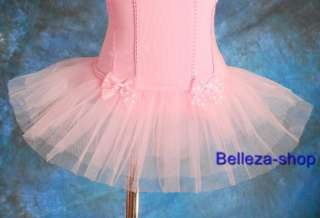 Girls Pink Ballet Tutu Dance Dress Leotard SZ 5 6 BP19  