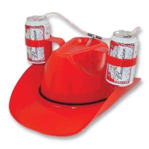  Big Mouth Toys Cowboy Beer Hat   Red Toys & Games