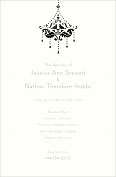 Product Image. Title George Stanley Chandelier Imprintable Invitation 