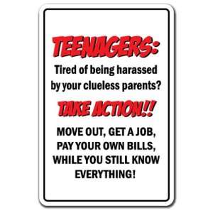  TEENAGERS TAKE ACTION ~Sign~ teen parent kids gift Patio 