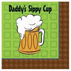  Cocktail Beer Mug Party Napkins Daddys Sippy Cup 
