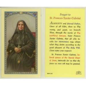  Prayer to St. Francis Cabrini Holy Card (800 166)   10 
