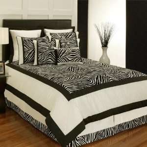  Zuma Wild Style Black And White Zebra Queen 7 Piece 