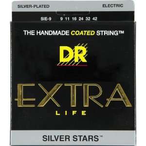  DR Strings Silver Stars   Extra Life Silver Coated 
