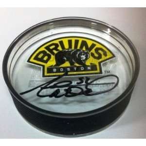 Autographed Adam McQuaid Puck   3rd logo acrylic     Autographed NHL 