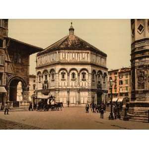  Vintage Travel Poster   The Baptistry Florence Italy 24 X 