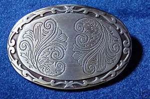 Oval Twin Buckle Antique Silver Plate 3220 Blank SMALL  