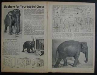 14 Hydroplane & Model Circus Elephant 1954 HowTo PLANS  