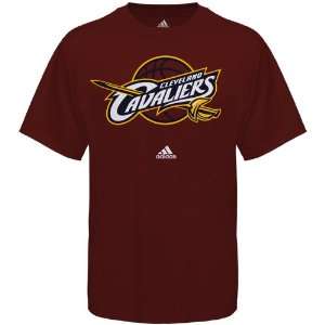  Cleveland Cav Shirts  Adidas Cleveland Cavaliers Wine Primary Logo 