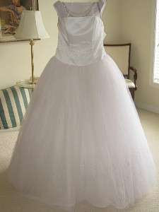 Cinderella Princess Alfred Angelo 3703 White Tulle Wedding Dress 