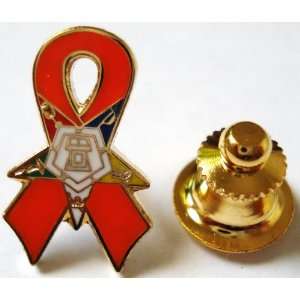 Order of the Eastern Star OES Orange Ribbon Awareness Leukemia Animal 