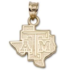  Texas A & M Aggies 1/2 ATM State Pendant   10KT Gold 