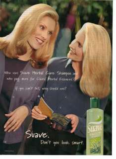 1998 Suave Herbal Care Shampoo Women Magazine Print Advertisement Page 