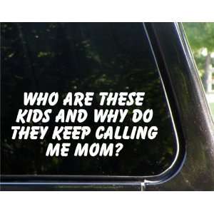 Who are these kids and why do they keep calling me mom? funny decal 